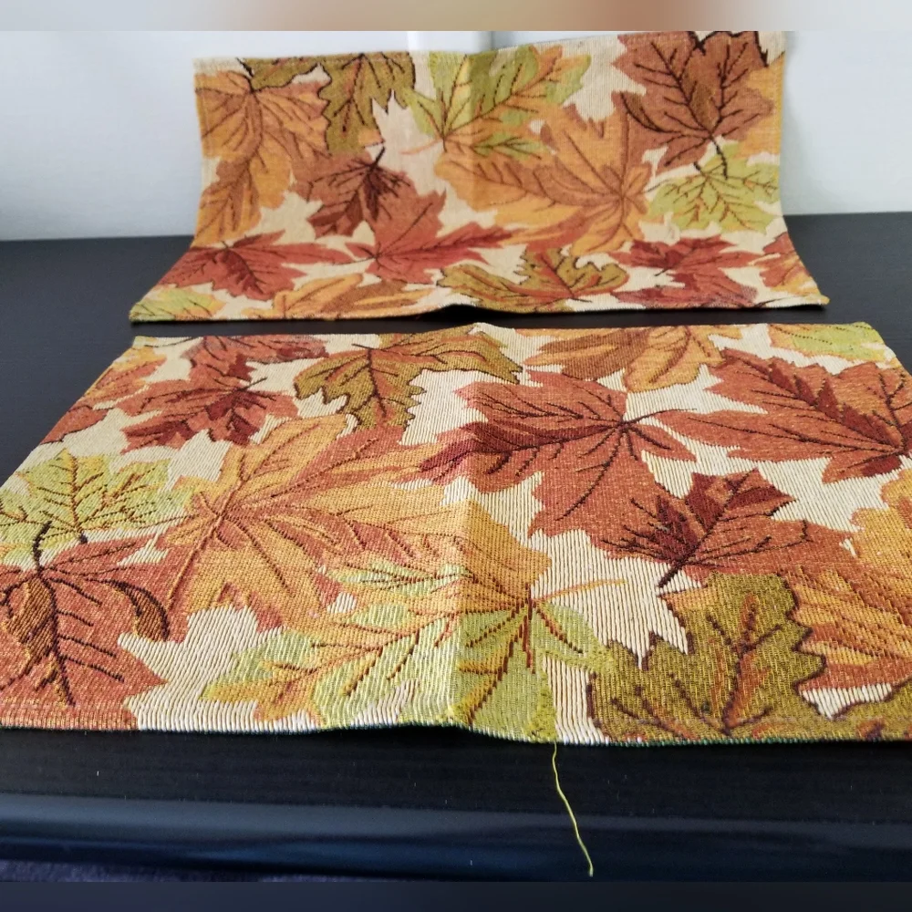 - New Handcrafted Fall Leaves Tablemats, set of 2